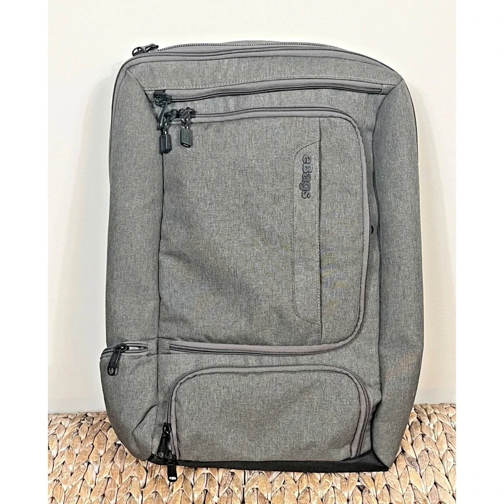 eBags Mother Lode Weekender Travel Backpack Carry On Convertible Heathered Gray